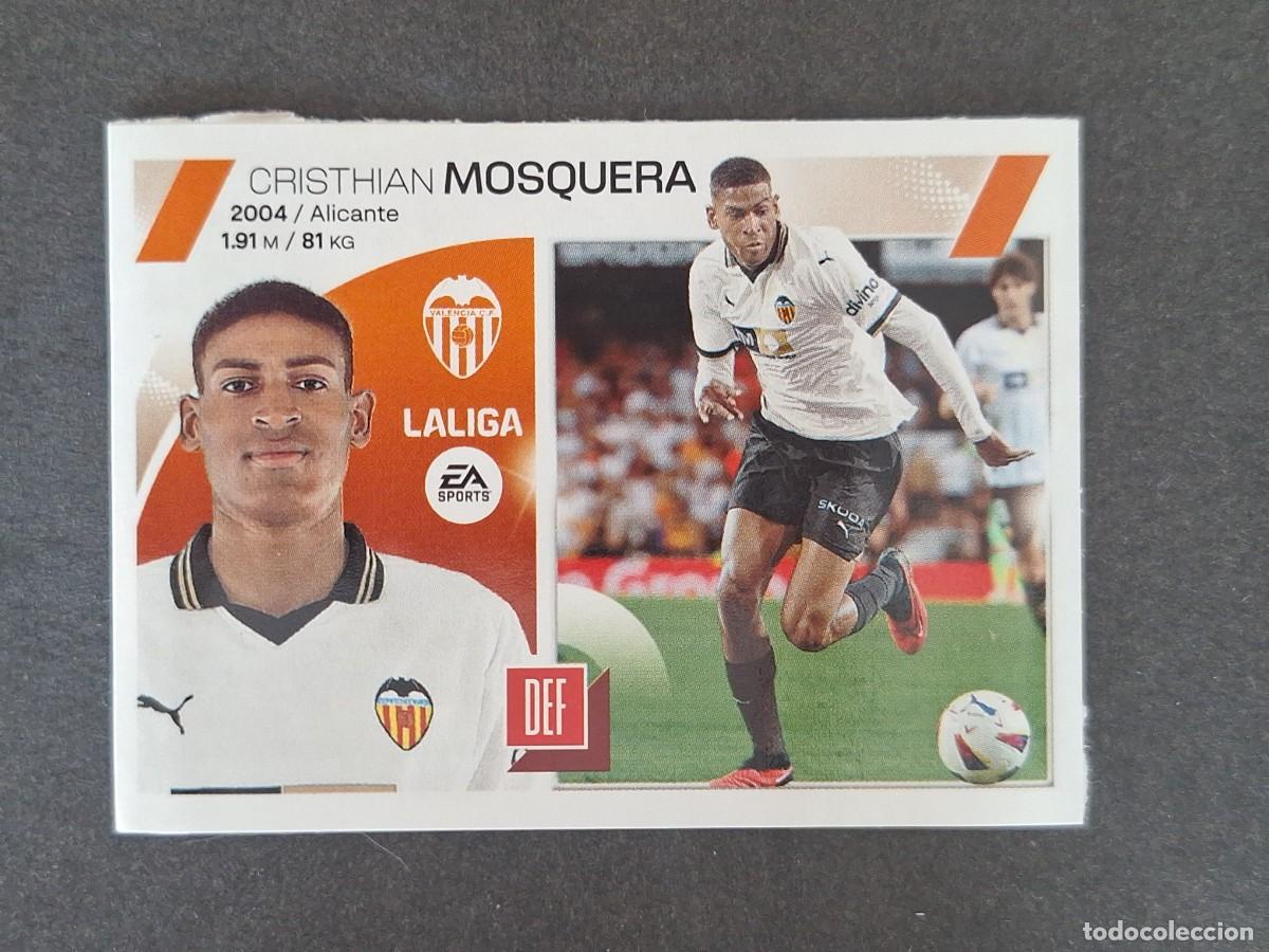 Fu&szlig;ball-Sticker: L1 MOSQUERA VALENCIA C. F. MERCADO INVIERNO LIGA ESTE 2023 2024 23 24 NUNCA PEGADO SIN PEGAR
