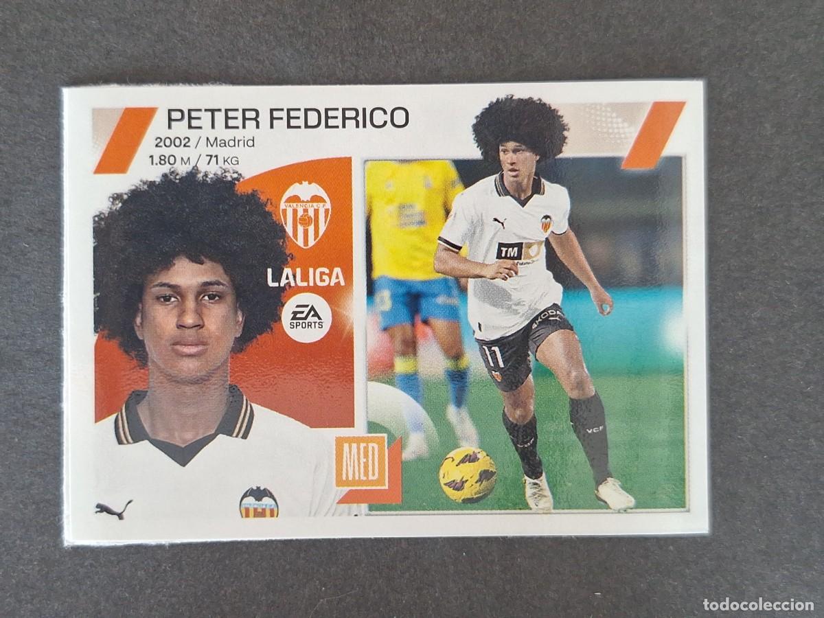 Fu&szlig;ball-Sticker: L1 PETER FEDERICO VALENCIA C. F. MERCADO INVIERNO LIGA ESTE 2023 2024 23 24 NUNCA PEGADO SIN PEGAR
