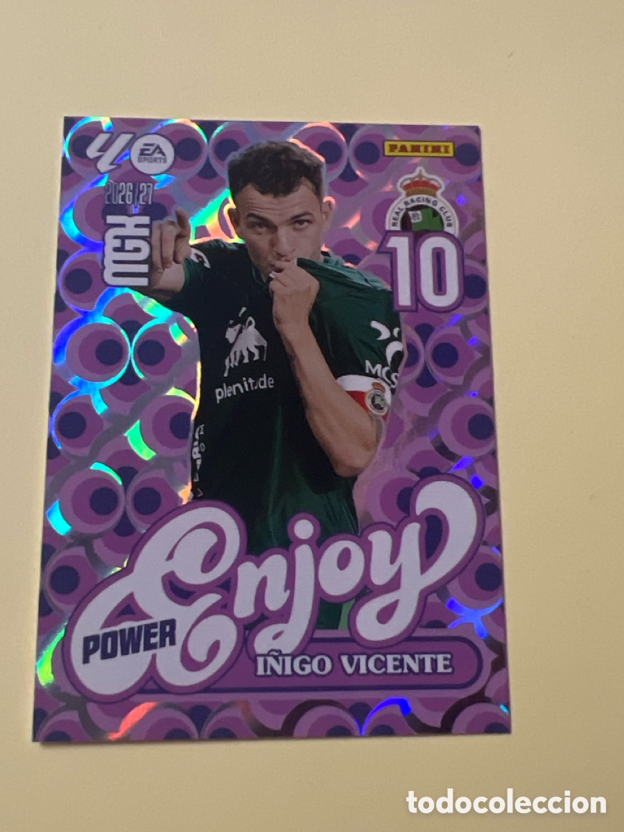 Fu&szlig;ball-Sticker: CROMO DE FUTBOL NUMERO 383 I&Ntilde;IGO VICENTE RACING ENJOY POWER LIGA 2026 2027 MEGACRAKS MGK PANINI