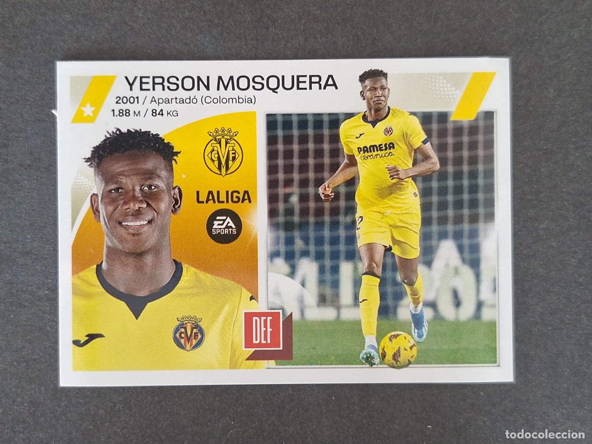 Fu&szlig;ball-Sticker: L1 YERSON MOSQUERA VILLARREAL C.F. MERCADO INVIERNO LIGA ESTE 2023 2024 23 24 NUNCA PEGADO SIN PEGAR