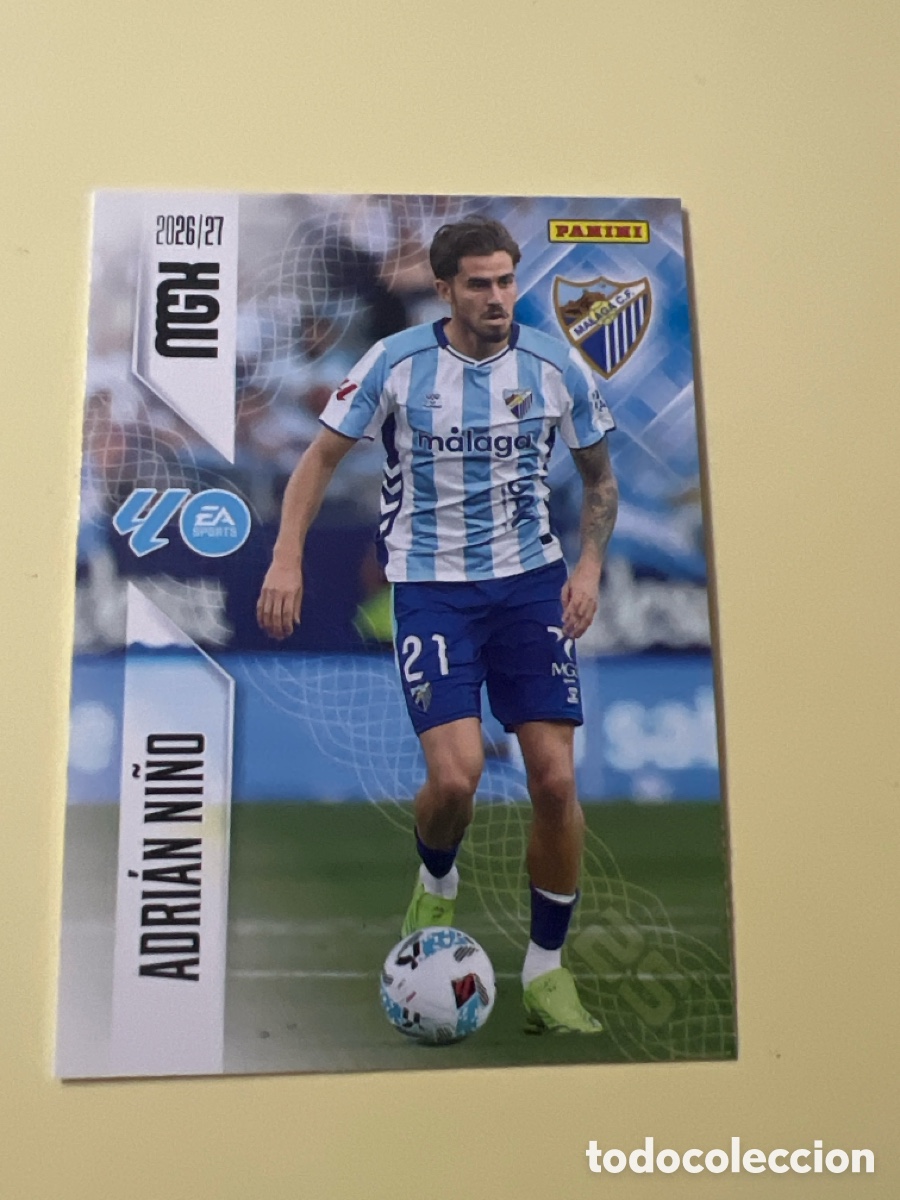 Cromos de f&uacute;tbol: C5363. CROMO DE FUTBOL NUMERO 250 ADRIAN NI&Ntilde;O MALAGA LIGA 2026 2027 MEGACRAKS MGK PANINI