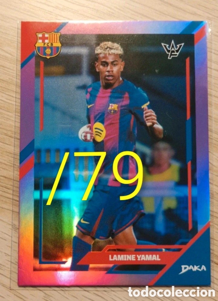 Cromos de f&uacute;tbol: Carta lam&iacute;ne yamal numerada