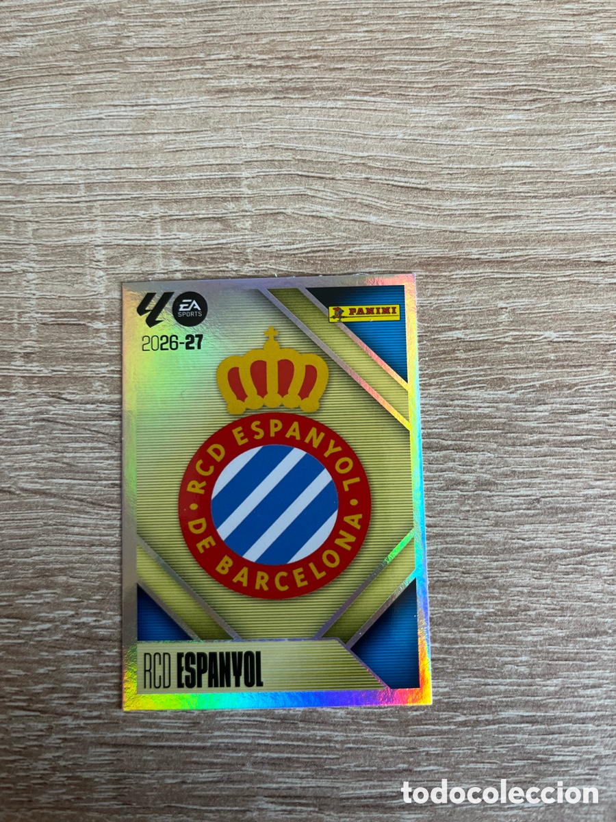 Cromos de f&uacute;tbol: 1 ESCUDO LIGA ESTE EDICIONES ESTE 2026 2027 26 27 ESPANYOL ESPA&Ntilde;OL