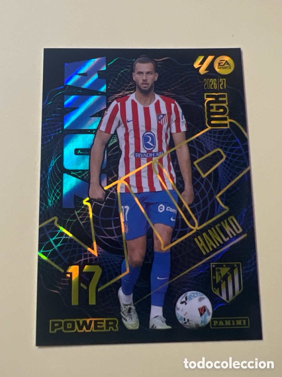Cromos de f&uacute;tbol: C5367. MEGACRACKS 2026/27 CARD ZONA VIP power 17 hancko 397p at Madrid