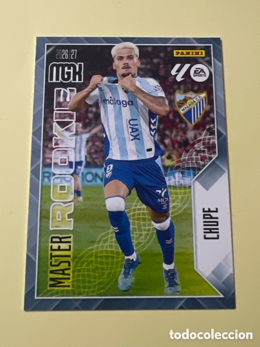 Cromos de f&uacute;tbol: C5370. MEGACRACKS 2026/27 CARD MASTER ROOKIE CHUPE MALAGA # 409 PANINI