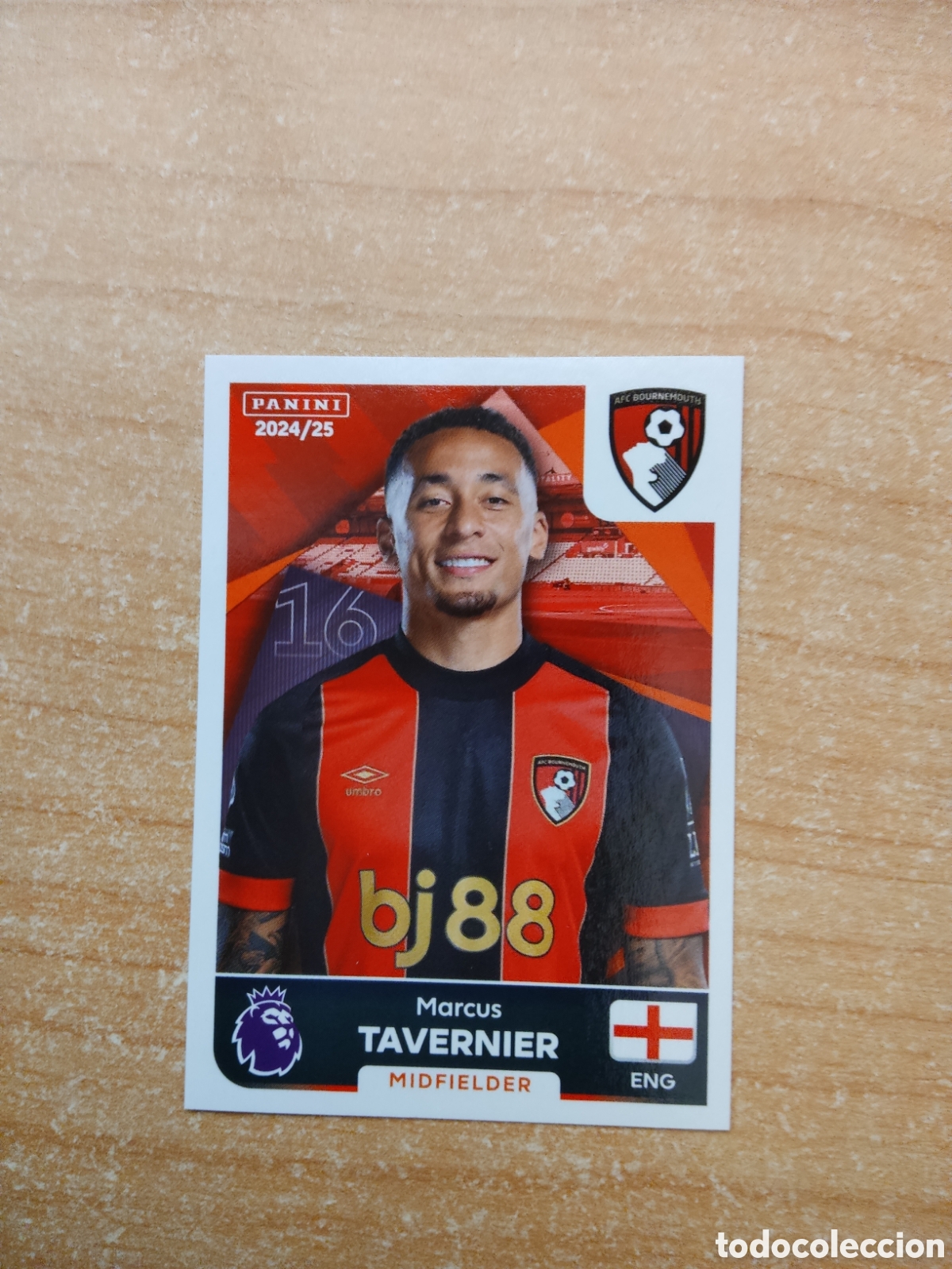 Cartes &agrave; collectionner de Football: 39 MARCUS TAVERNIER BOURNEMOUTH PREMIER LEAGUE 2024 2025
