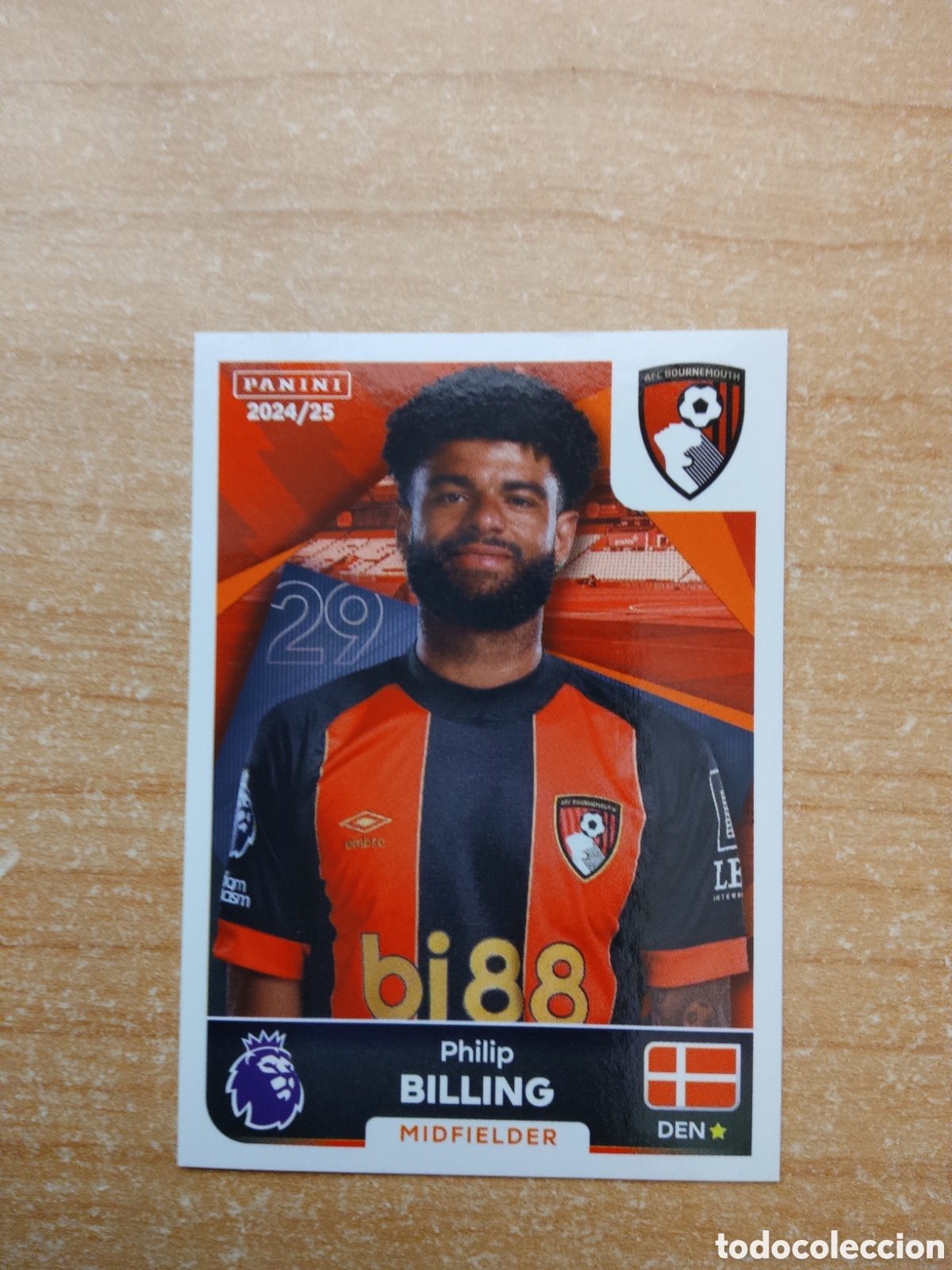 Cartes &agrave; collectionner de Football: 40 PHILLIP BILLING BOURNEMOUTH PREMIER LEAGUE 2024 2025