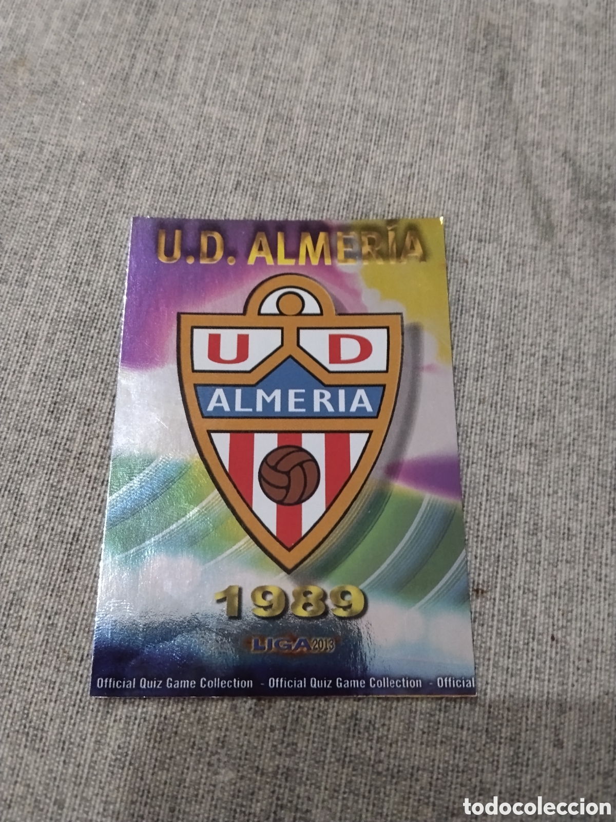 Cartes &agrave; collectionner de Football: MUNDICROMO QUIZ GAME 2013 ( 2012 13 ) N&ordm; 820 ESCUDO UD ALMERIA ( VERSI&Oacute;N BRILLO LISO )