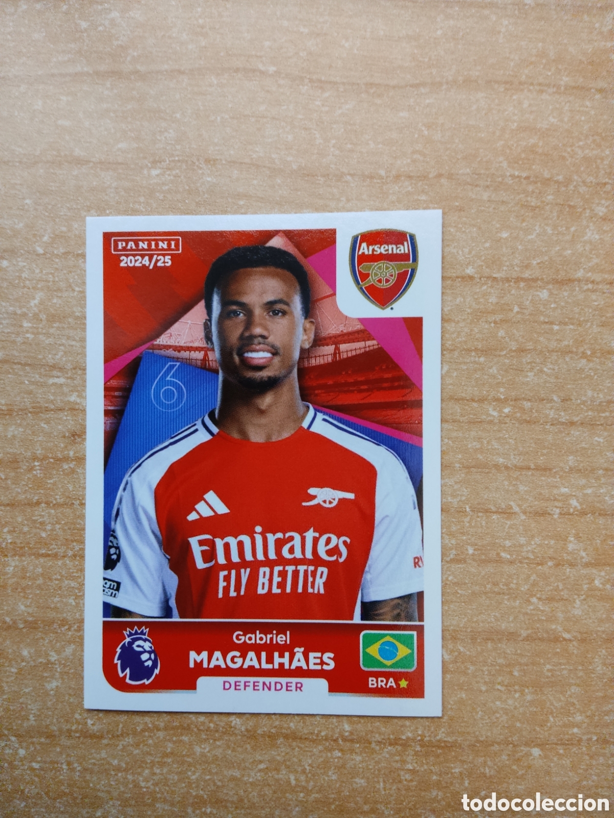 Cartes &agrave; collectionner de Football: 61 GABRIEL MAGALHAES ARSENAL PREMIER LEAGUE 2024 2025