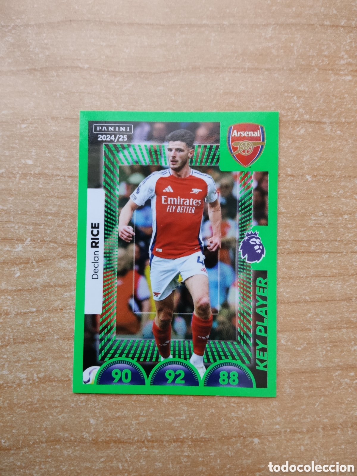 Cromos de f&uacute;tbol: 77 DECLAN RICE KEY PLAYER ARSENAL PREMIER LEAGUE 2024 2025
