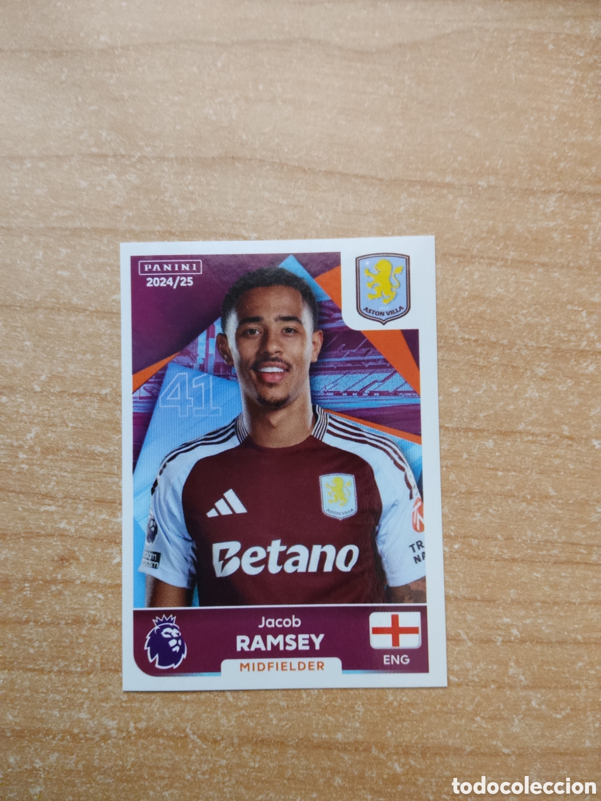 Cromos de f&uacute;tbol: 100 JACOB RAMSEY ASTON VILLA PREMIER LEAGUE 2024 2025