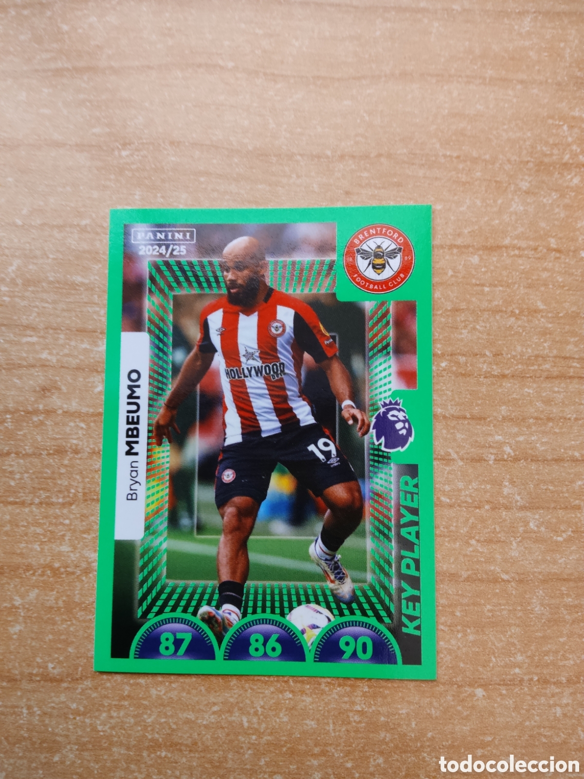 Fu&szlig;ball-Sticker: 136 BRYAN MBEUMO KEY PLAYER BRENTFORD PREMIER LEAGUE 2024 2025