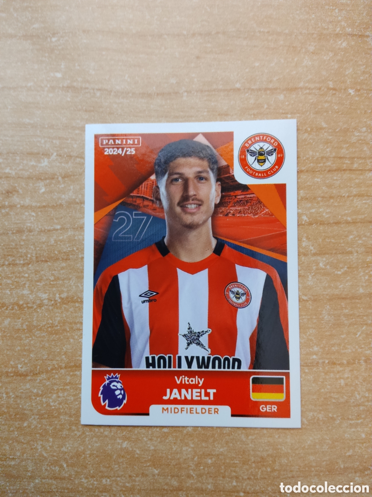 Fu&szlig;ball-Sticker: 127 VITALY JANELT BRENTFORD PREMIER LEAGUE 2024 2025