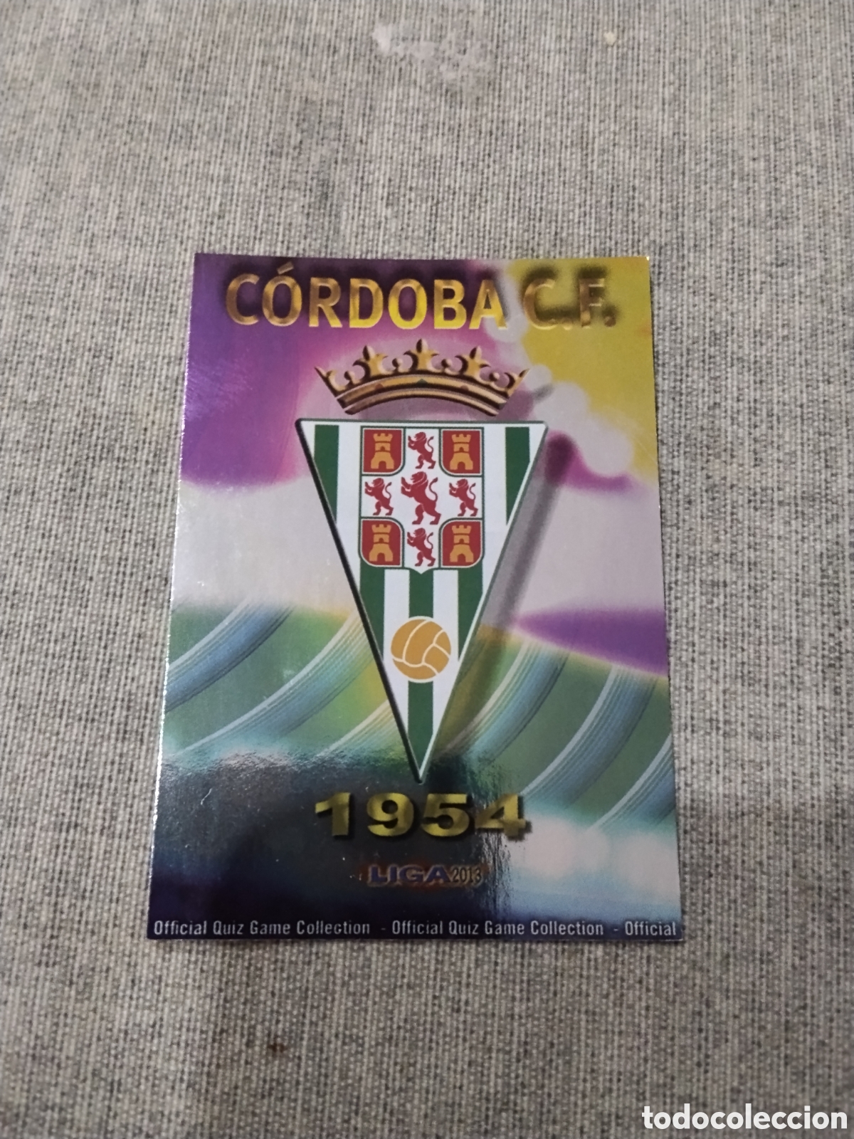 Cromos de f&uacute;tbol: MUNDICROMO QUIZ GAME 2013 ( 2012 13 ) N&ordm; 802 ESCUDO CORDOBA CF ( VERSI&Oacute;N BRILLO LISO)