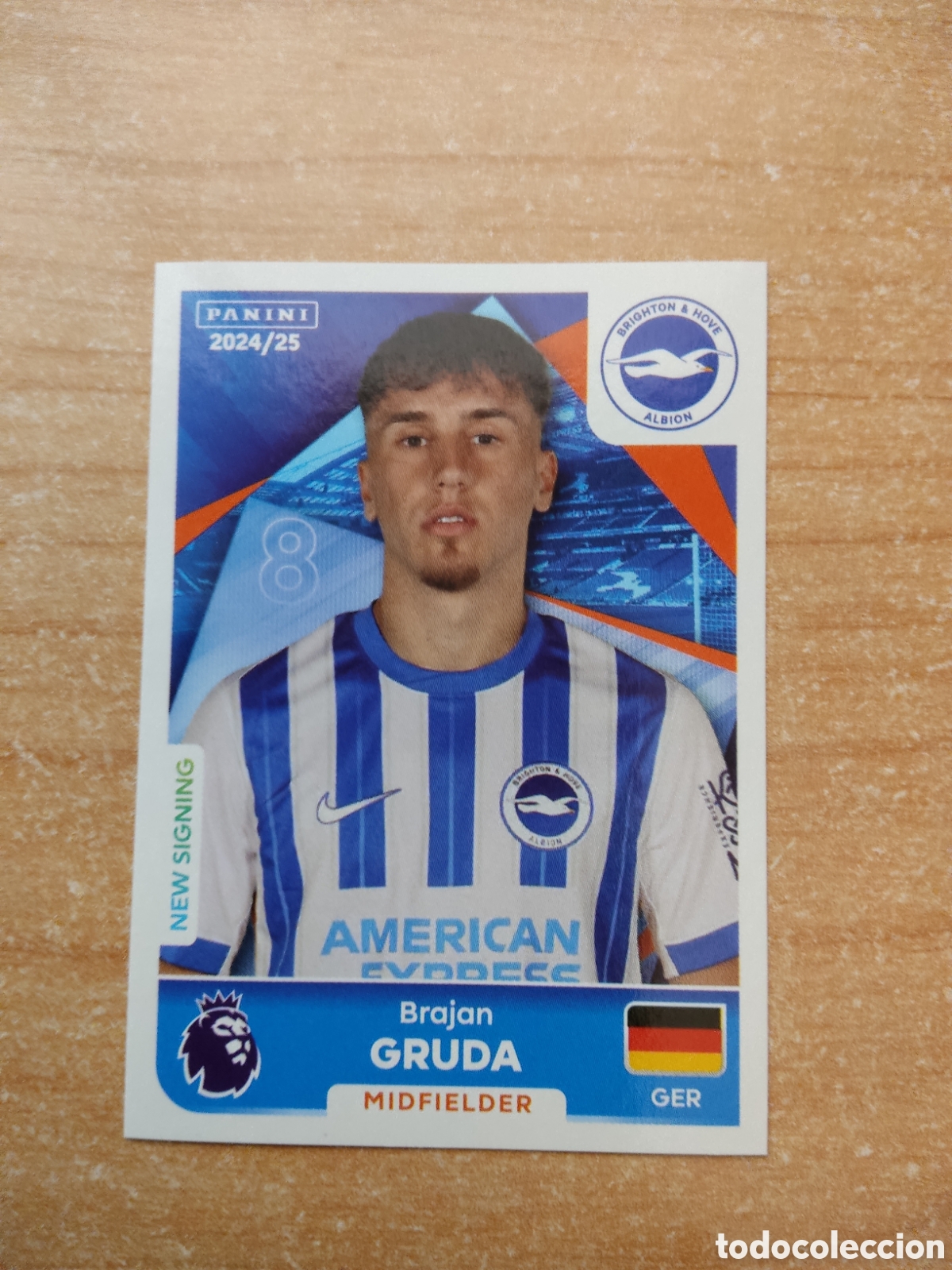 Cromos de f&uacute;tbol: 150 BRAJAN GRUDA BRIGHTON PREMIER LEAGUE 2024 2025