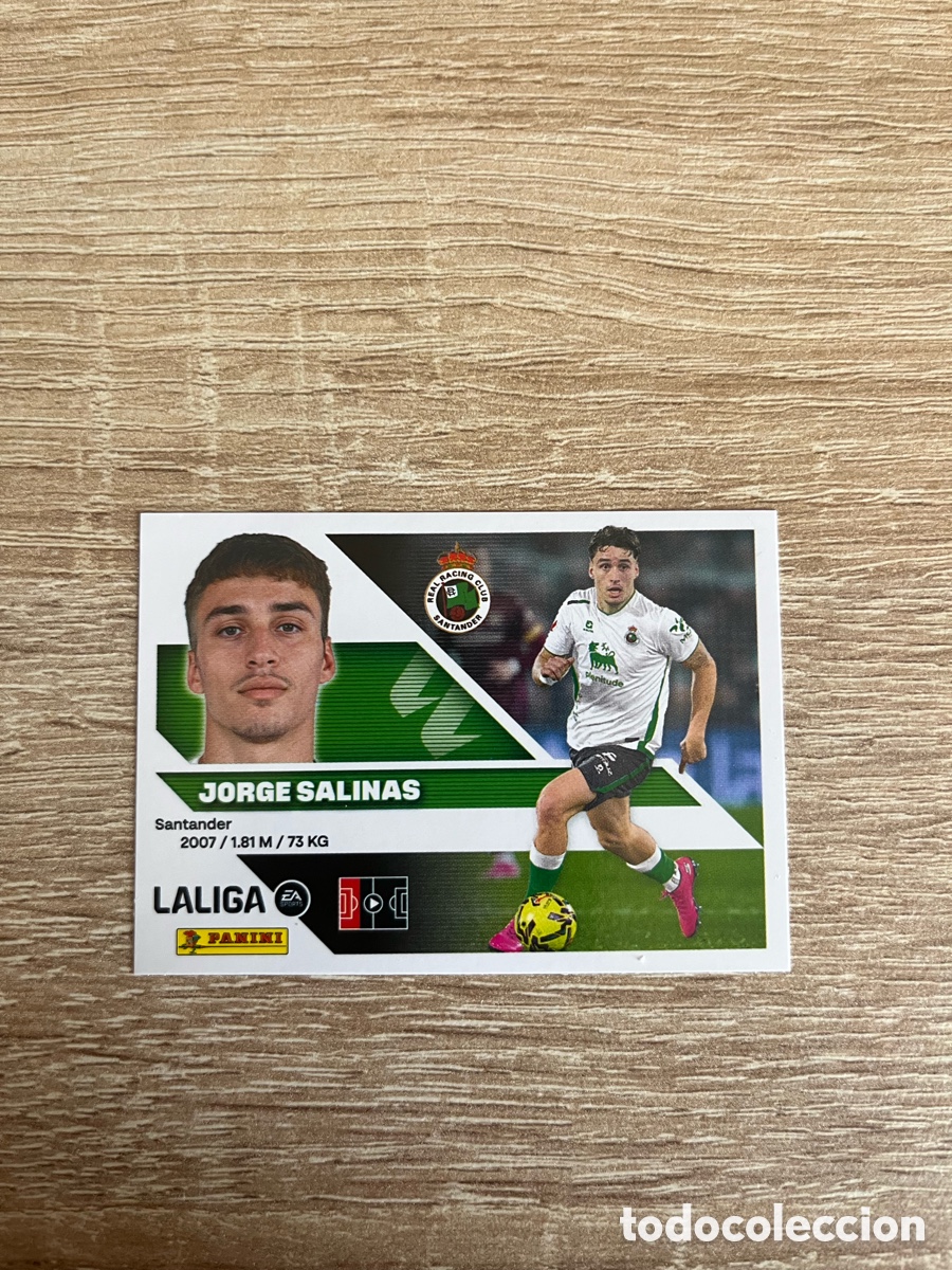 Cromos de f&uacute;tbol: 10 JORGE SALINAS LIGA ESTE EDICIONES ESTE 2026 2027 26 27 REAL RACING CLUB DE SANTANDER