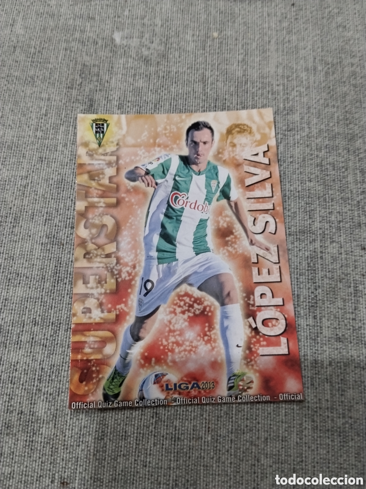 Cromos de f&uacute;tbol: MUNDICROMO QUIZ GAME 2013 ( 2012 13 ) N&ordm; 819 LOPEZ SILVA CORDOBA CF ( VERSI&Oacute;N MATE)