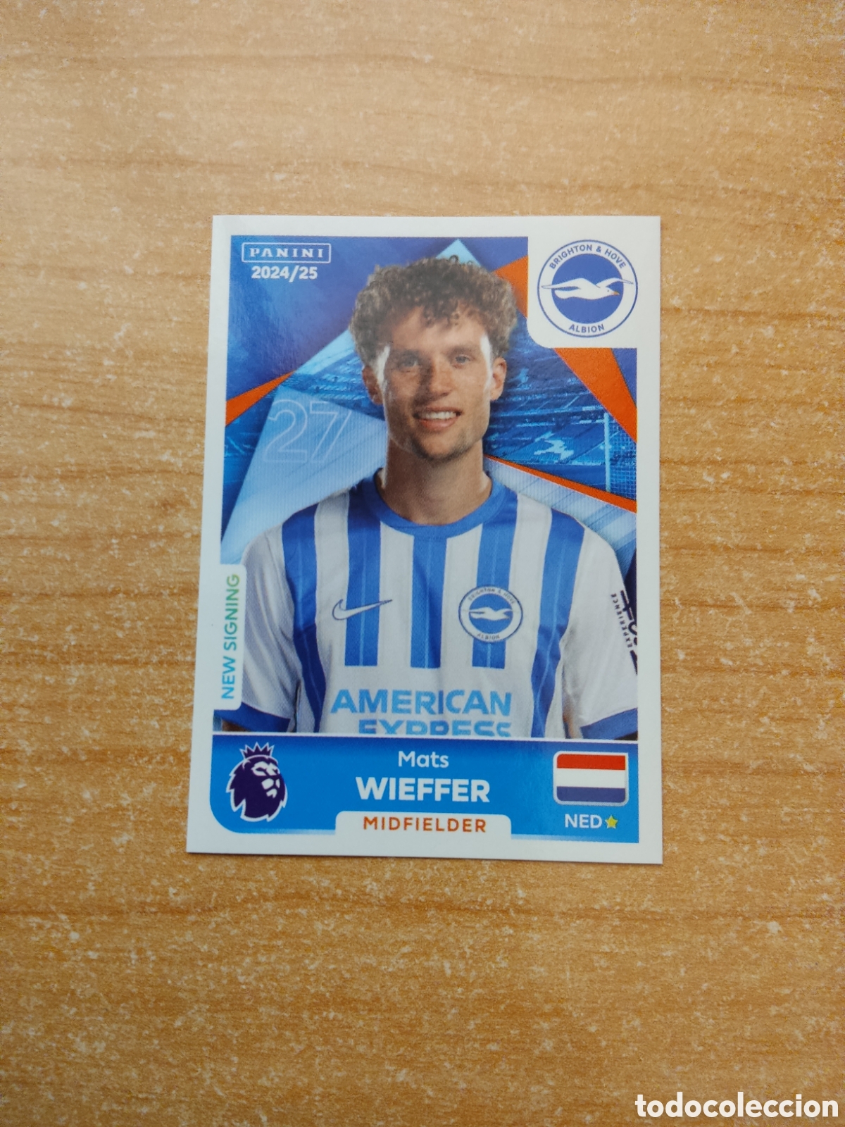 Cartes &agrave; collectionner de Football: 153 MATS WIEFFER BRIGHTON NEW SIGNING PREMIER LEAGUE 2024 2025