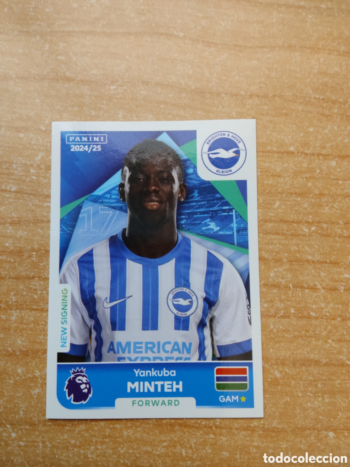 Cromos de f&uacute;tbol: 159 YANKUBA MINTEH BRIGHTON PREMIER LEAGUE 2024 2025