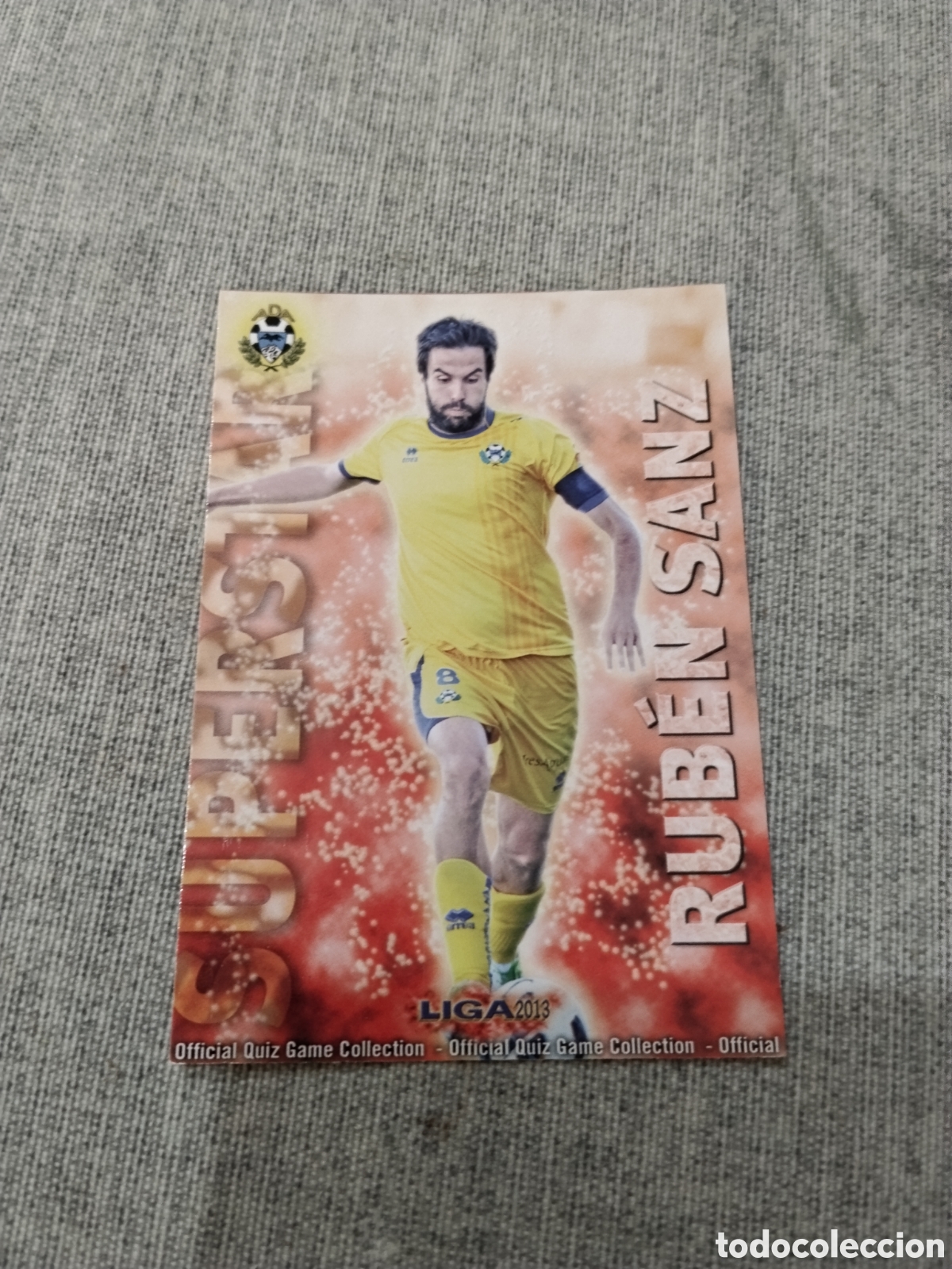 Fu&szlig;ball-Sticker: MUNDICROMO QUIZ GAME 2013 (2012 13) N&ordm; 783 RUBEN SANZ - ALCORC&Oacute;N ( VERSI&Oacute;N MATE )