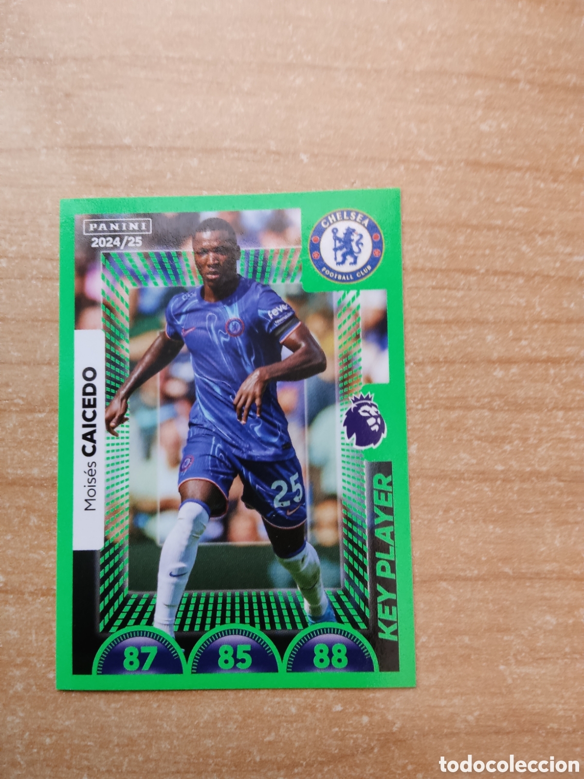 Fu&szlig;ball-Sticker: 194 MOISES CAICEDO KEY PLAYER CHELSEA PREMIER LEAGUE 2024 2025
