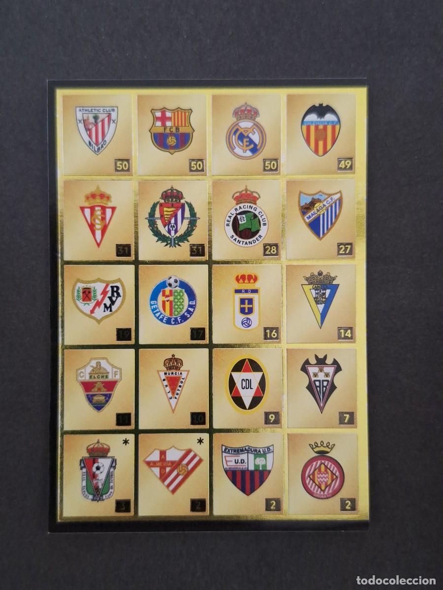 Cromos de f&uacute;tbol: L2 ESCUDOS EQUIPOS IZQUIERDA LA ISLA DEL TESORO LIGA ESTE 2021 2022 21 22 NUNCA PEGADO SIN PEGAR
