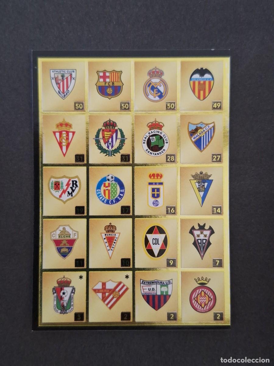 Cromos de f&uacute;tbol: L2 ESCUDOS EQUIPOS IZQUIERDA LA ISLA DEL TESORO LIGA ESTE 2021 2022 21 22 NUNCA PEGADO SIN PEGAR