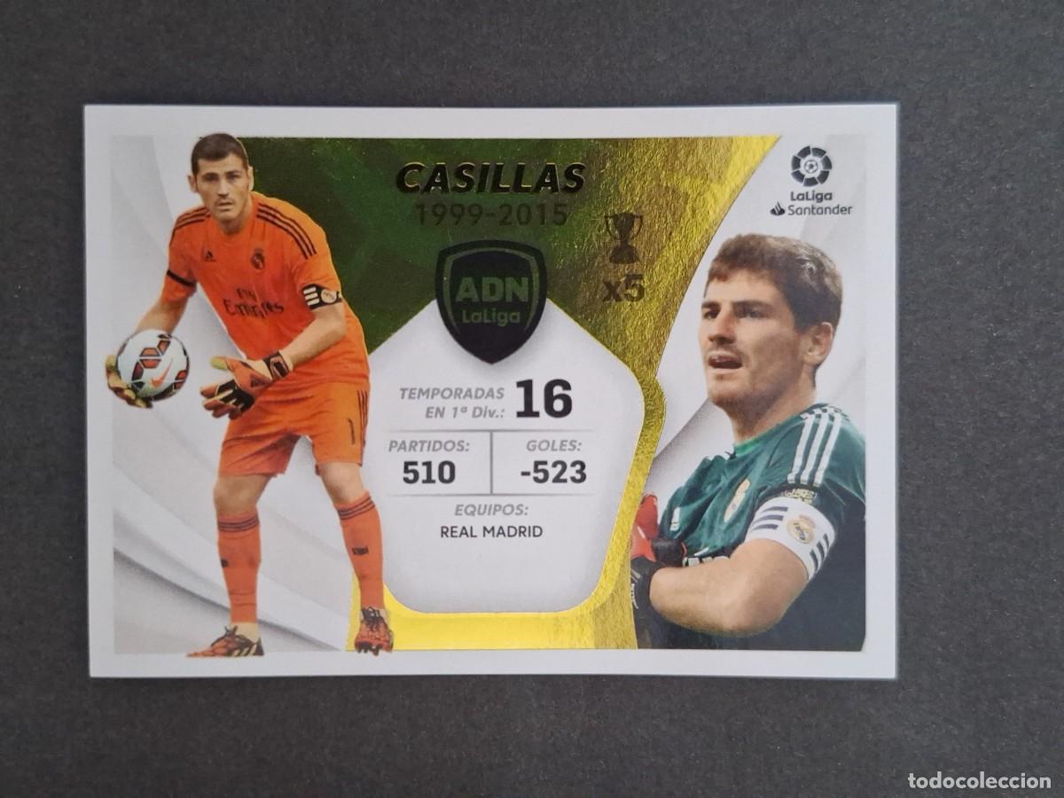 Cromos de f&uacute;tbol: L2 CASILLAS REAL MADRID ADN LA LIGA LIGA ESTE 2021 2022 21 22 NUNCA PEGADO SIN PEGAR
