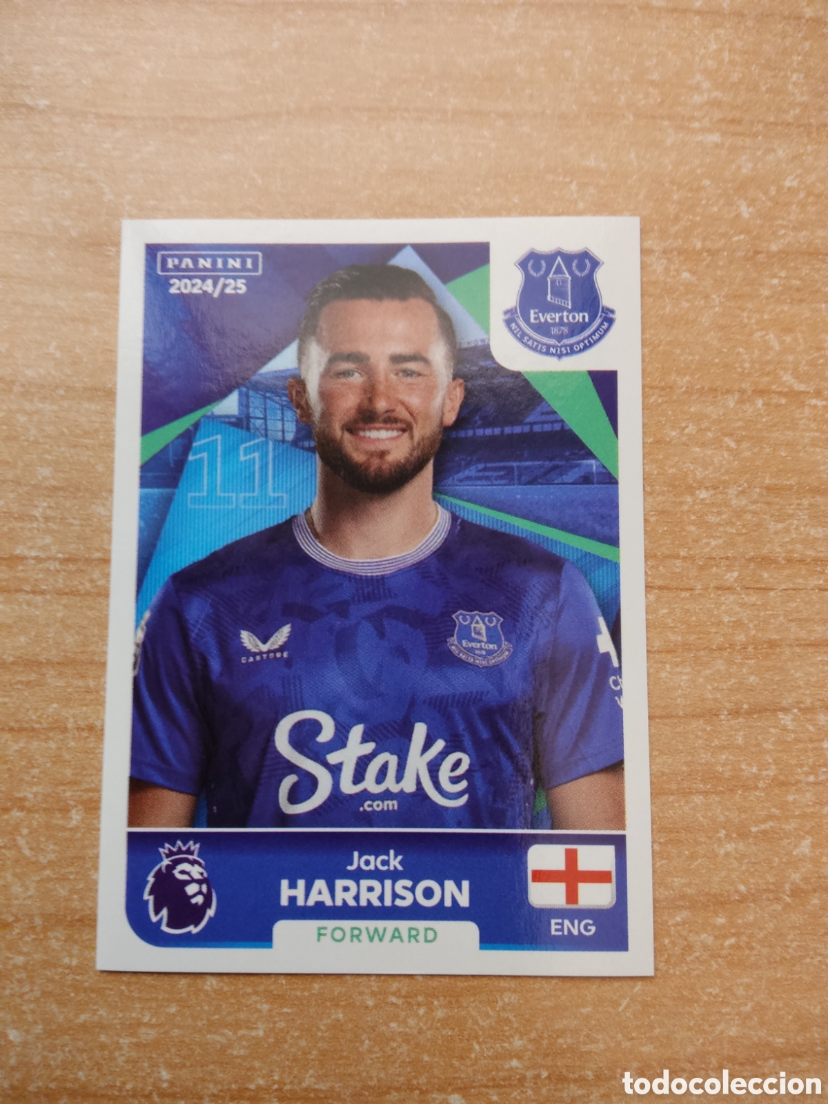 Cartes &agrave; collectionner de Football: 245 JACK HARRISON EVERTON PREMIER LEAGUE 2024 2025