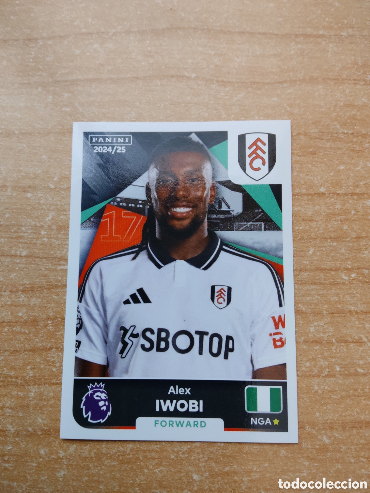 Cartes &agrave; collectionner de Football: 276 ALEX IWOBI FULHAM PREMIER LEAGUE 2024 2025