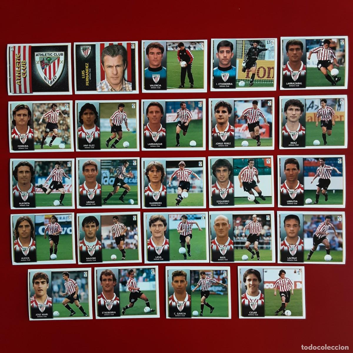 Fu&szlig;ball-Sticker: EQUIPO COMPLETO ATHLETIC BILBAO LIGA 1998 1999 98 99 EDICIONES ESTE SIN PEGAR