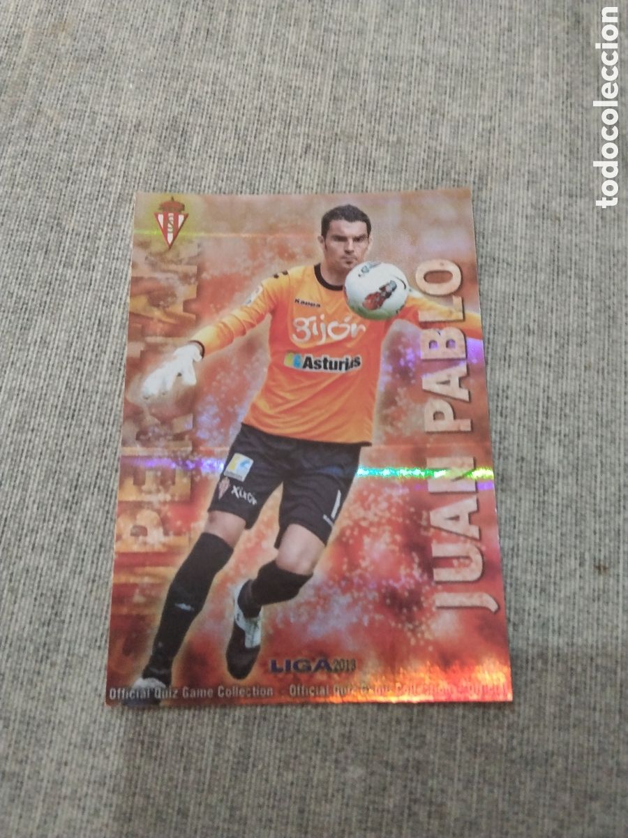 Cromos de f&uacute;tbol: MUNDICROMO QUIZ GAME 2013 (2012 13) N&ordm; 746 JUAN PABLO - SPORTING DE GIJ&Oacute;N ( VERSI&Oacute;N RAYAS)