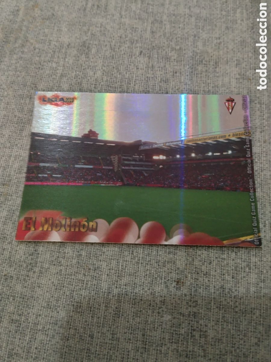 Fu&szlig;ball-Sticker: MUNDICROMO QUIZ GAME 2013 (2012 13) N&ordm; 731 EL MOLIN&Oacute;N - ESTADIO SPORTING DE GIJ&Oacute;N ( VERSI&Oacute;N RAYAS)