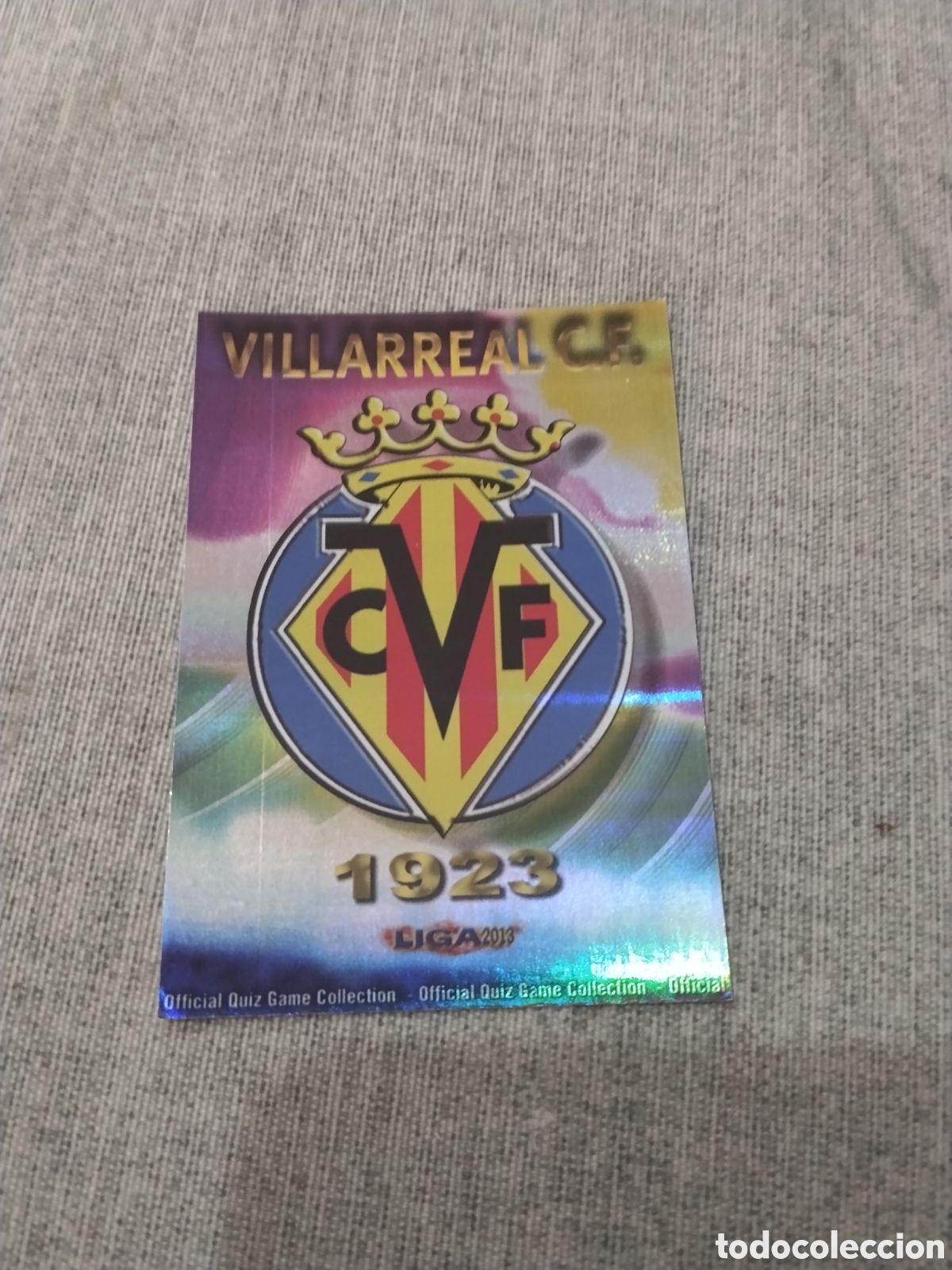 Cartes &agrave; collectionner de Football: MUNDICROMO QUIZ GAME 2013 (2012 13) N&ordm; 712 ESCUDO VILLARREAL CF ( VERSI&Oacute;N BRILLO LISO)