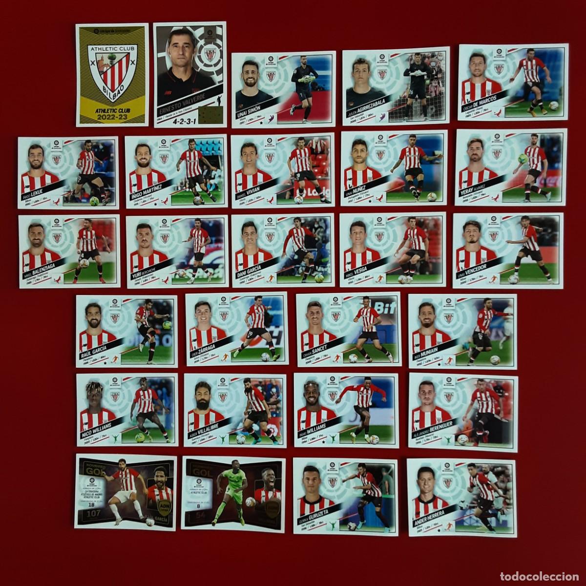 Figurine di Calcio: EQUIPO COMPLETO (TODO LO EDITADO) ATHLETIC BILBAO LIGA 2022 2023 22 23 COLECCIONES ESTE SIN PEGAR