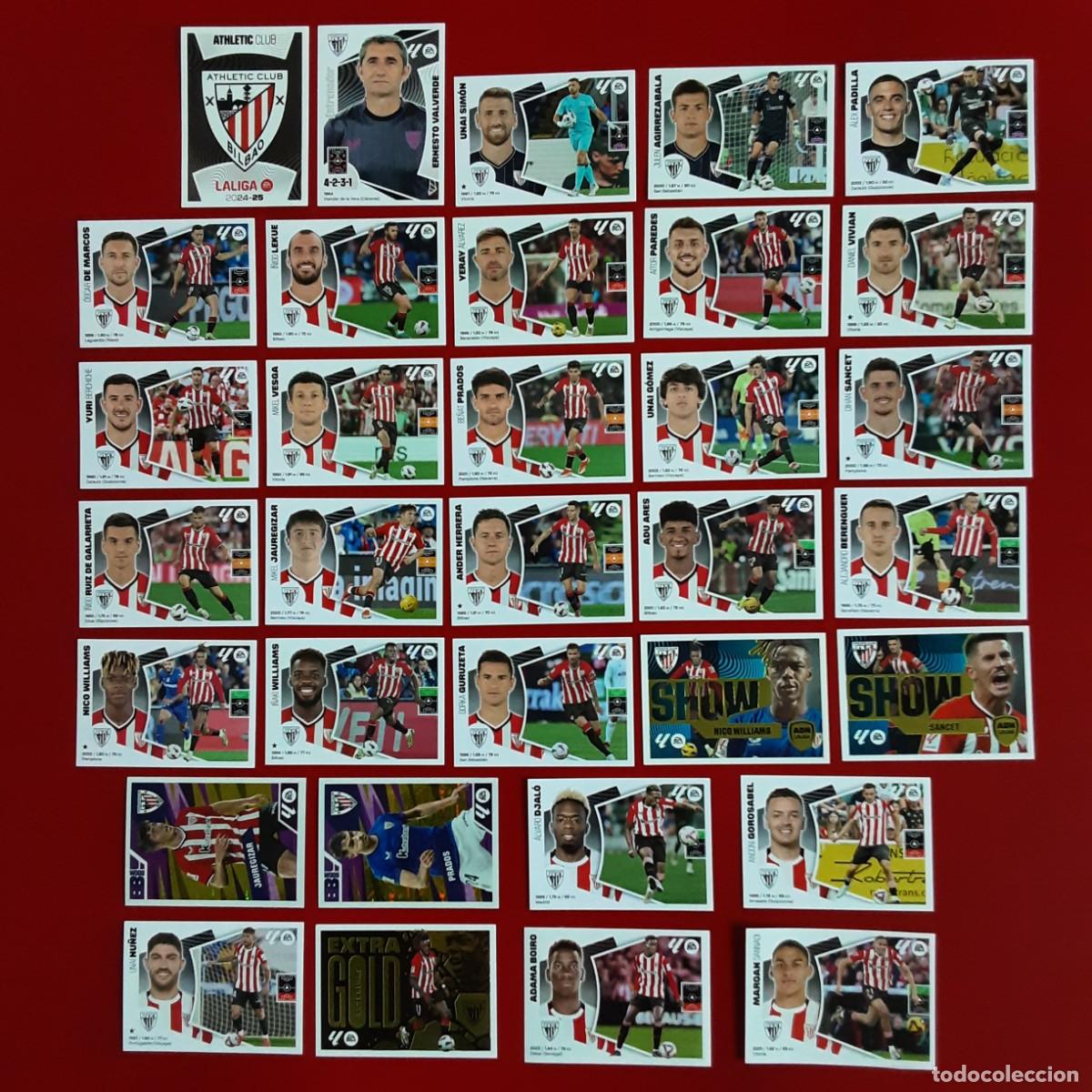 Figurine di Calcio: EQUIPO COMPLETO (TODO LO EDITADO) ATHLETIC BILBAO LIGA 2024 2025 24 25 COLECCIONES ESTE SIN PEGAR