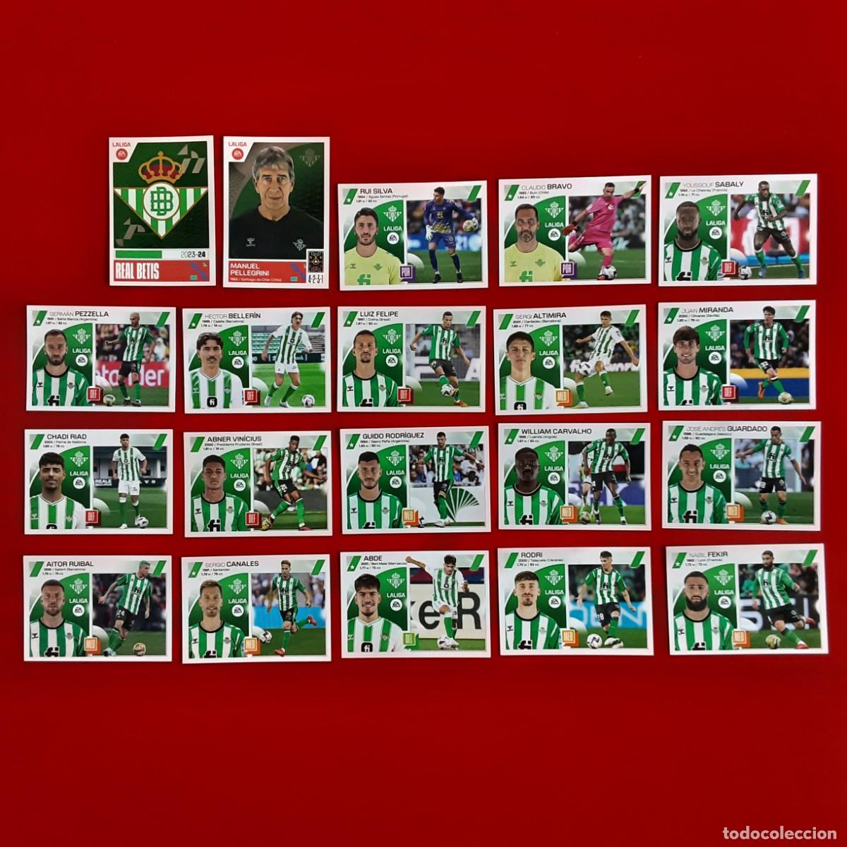 Cartes &agrave; collectionner de Football: EQUIPO COMPLETO (TODO LO EDITADO - 39 CROMOS) BETIS LIGA 2023 2024 23 24 COLECCIONES ESTE SIN PEGAR