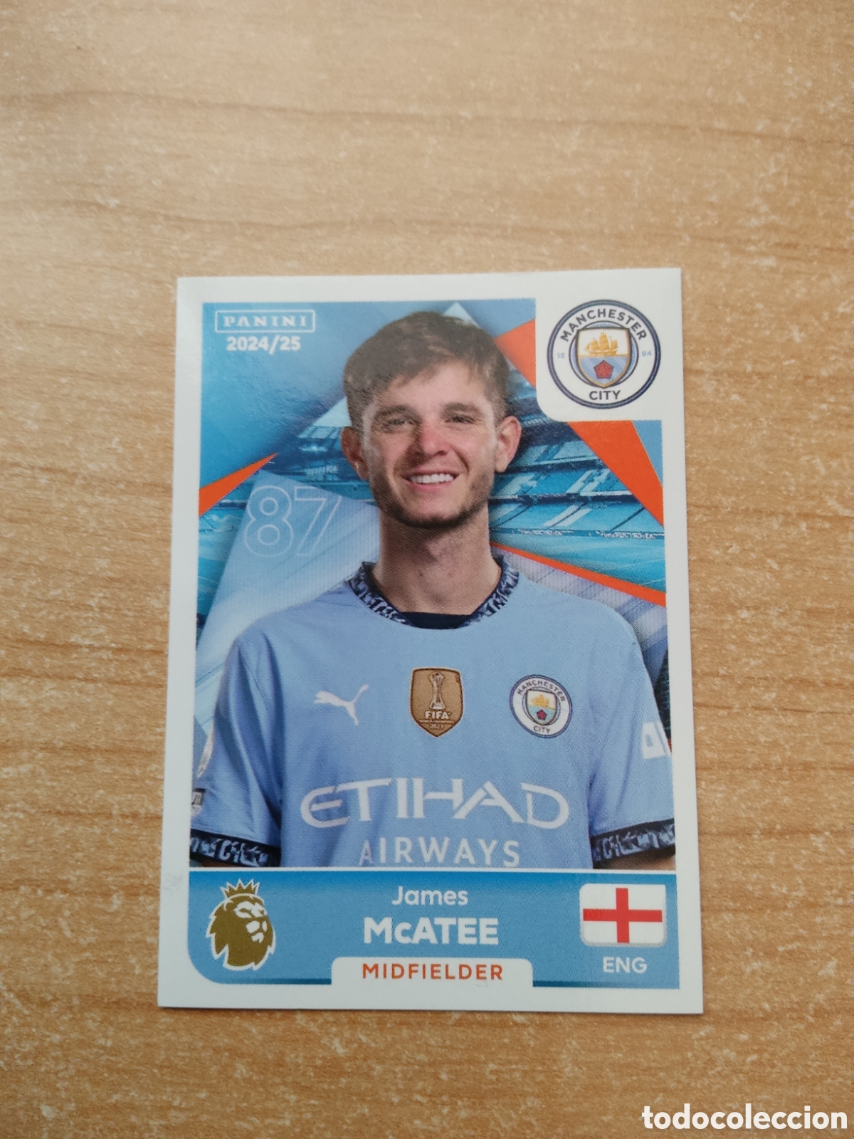 Cromos de f&uacute;tbol: 426 JAMES MCATEE MANCHESTER CITY PREMIER LEAGUE 2024 2025