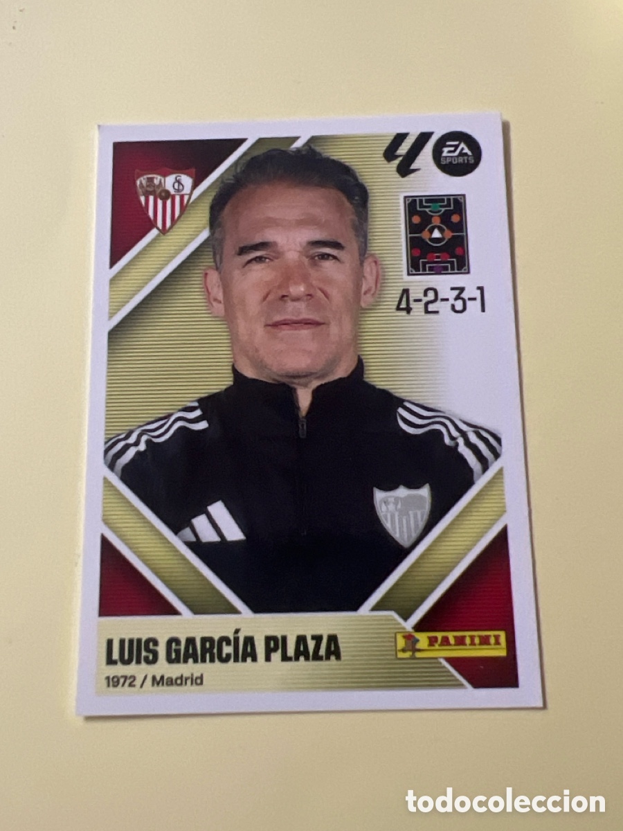 Cromos de f&uacute;tbol: C5373. Luis Garc&iacute;a entrenador n&uacute;mero 2 del Sevilla cromo liga este 26-27 2026-2027