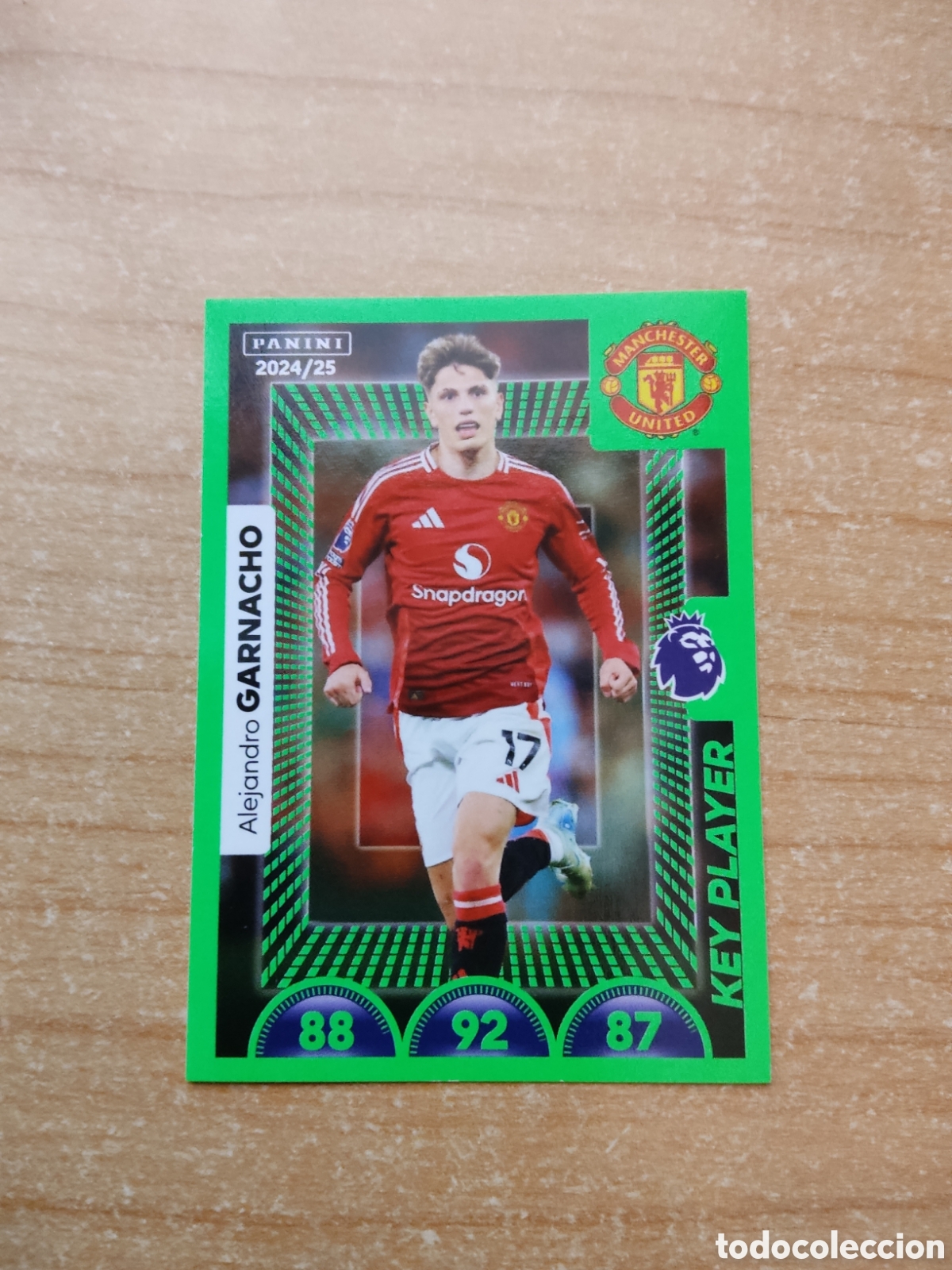 Cromos de f&uacute;tbol: 460 GARNACHO KEY PLAYER MANCHESTER UNITED PREMIER LEAGUE 2024 2025