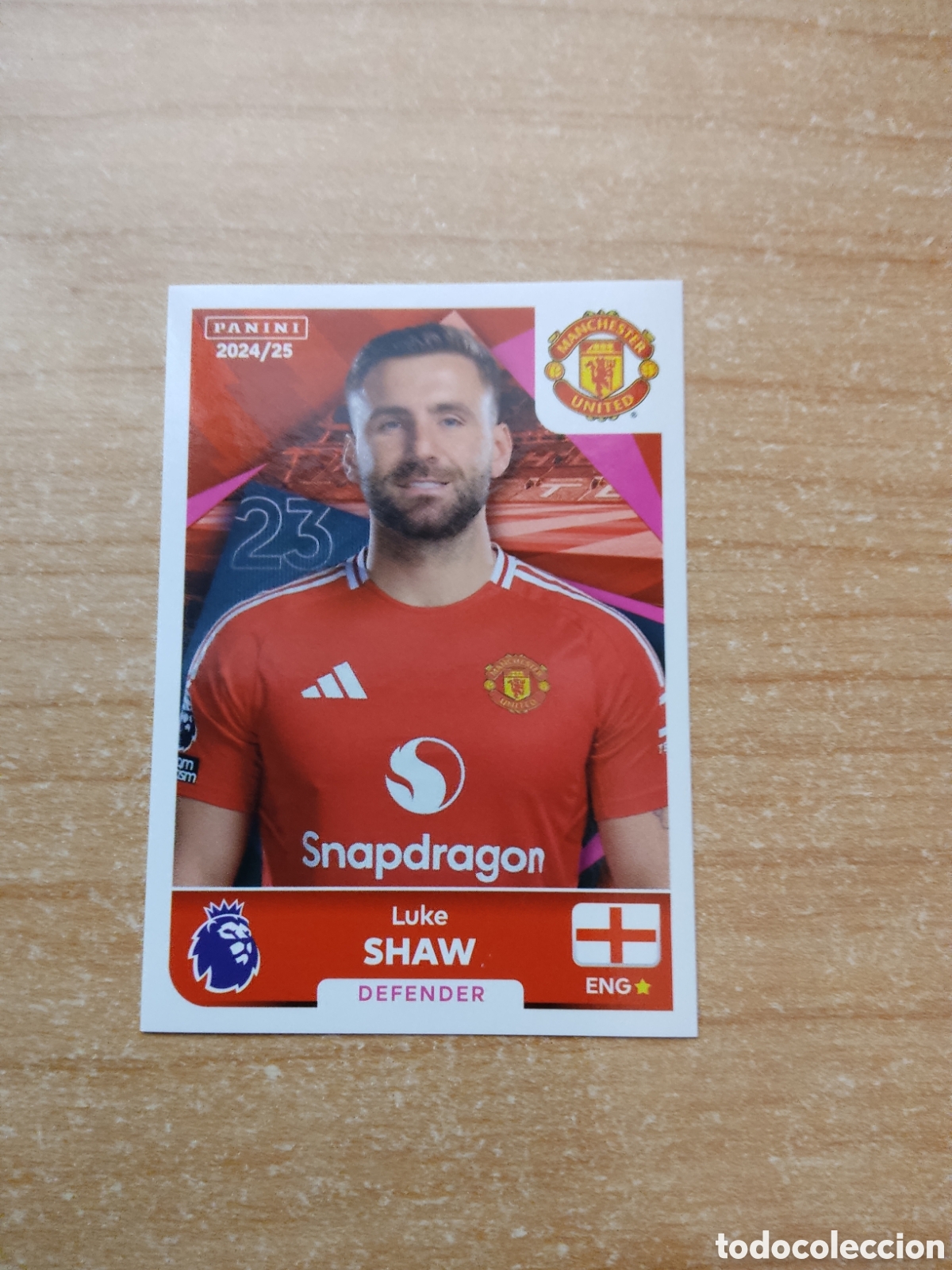 Cromos de f&uacute;tbol: 445 LUKE SHAW MANCHESTER UNITED PREMIER LEAGUE 2024 2025