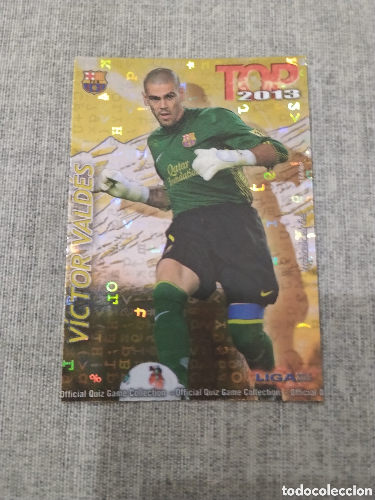 Cartes &agrave; collectionner de Football: MUNDICROMO QUIZ GAME 2013 (2012 13) N&ordm; 542 V. VALD&Eacute;S - FC BARCELONA (TOP AMARILLO / DORADO LETRAS)