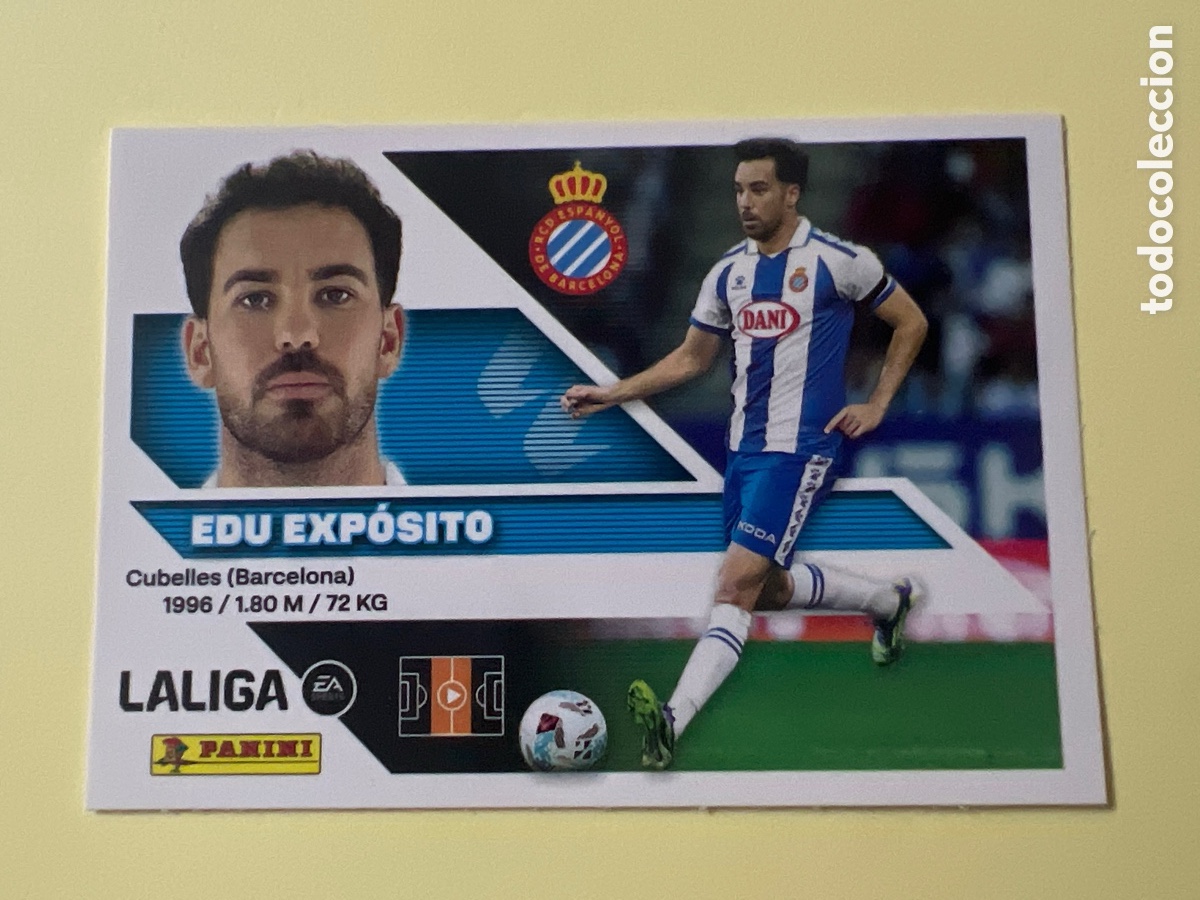 Cromos de f&uacute;tbol: C5381. Edu Exp&oacute;sito n&uacute;mero 13 del Espa&ntilde;ol cromo liga este 26-27 2026-2027