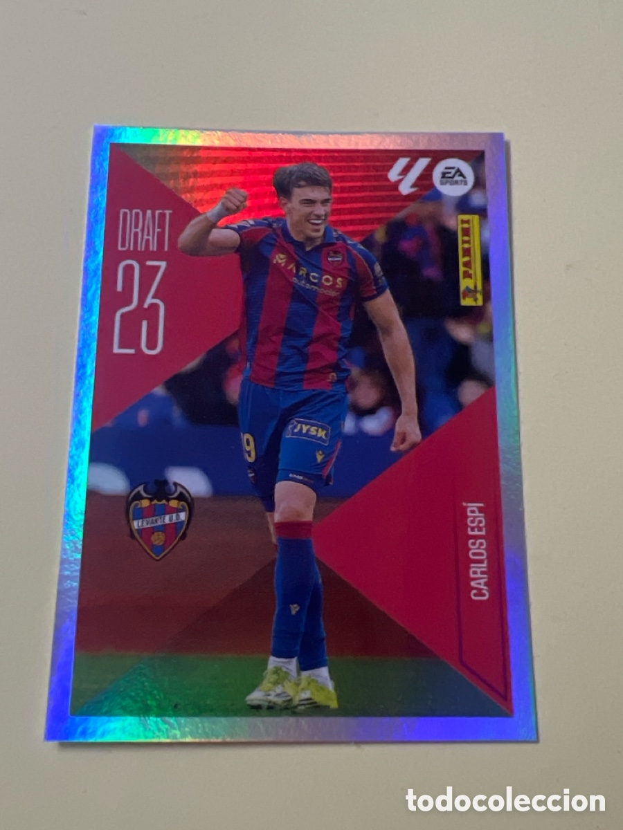 Cromos de f&uacute;tbol: C5382. LIGA ESTE 2026 2027 26 27 NUEVO - DRATF 23 N&ordm; 4 CARLOS ESPI LEVANTE