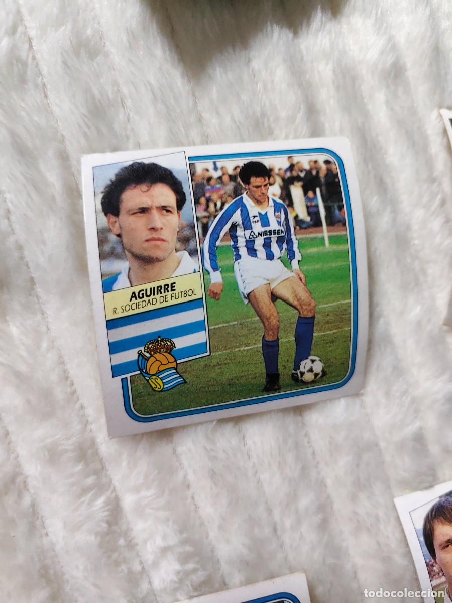 Cromos de f&uacute;tbol: EDICIONES ESTE 89 90 AGUIRRE REAL SOCIEDAD 1989 1990 DESPEGADO RECUPERADO ALBUM AAQ