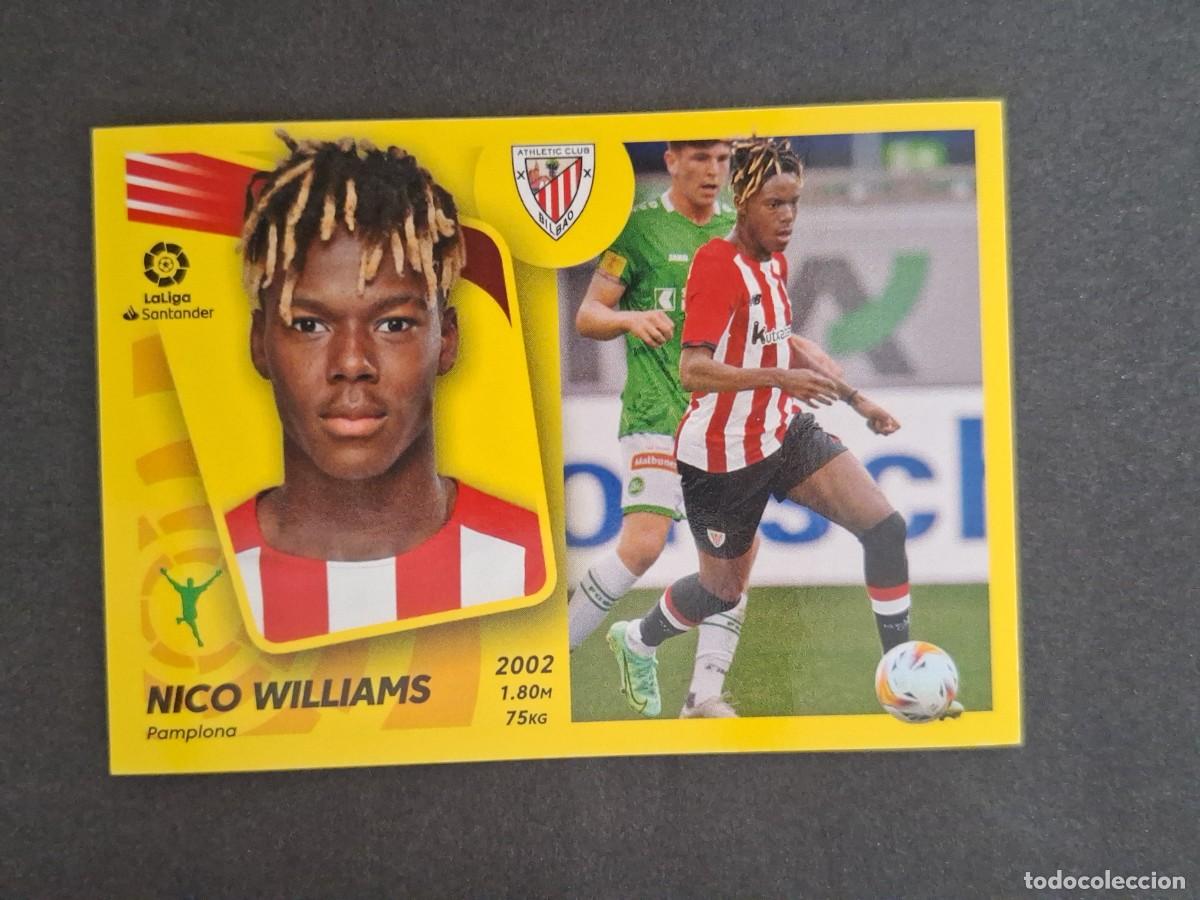 Cromos de f&uacute;tbol: L2 NICO WILLIAMS ATHLETIC CLUB DE BILBAO FICHAJE 26 LIGA ESTE 2021 2022 21 22 NUNCA PEGADO SIN PEGAR