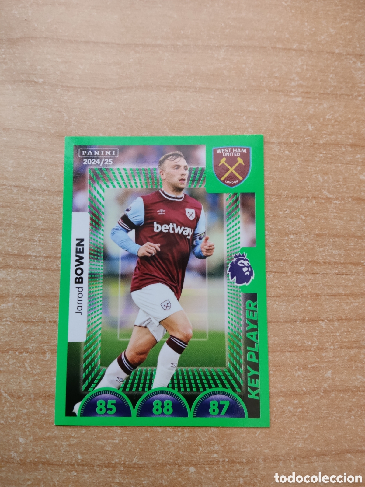 Cromos de Futebol: 605 JARROD BOWEN WESTHAM KEY PLAYER PREMIER LEAGUE 2024 2025
