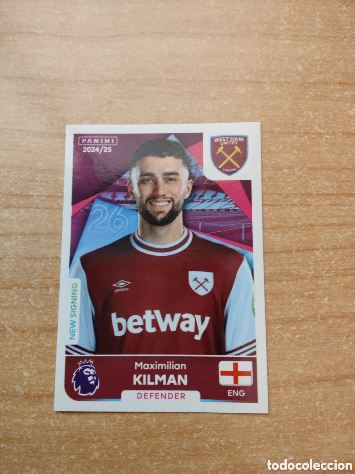 Cromos de f&uacute;tbol: 582 KILMAN WESTHAM PREMIER LEAGUE 2024 2025