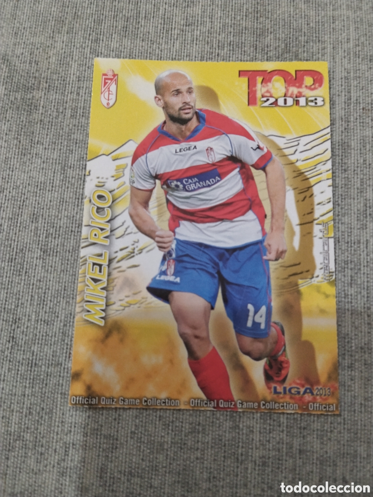 Figurine di Calcio: MUNDICROMO QUIZ GAME 2013 (2012 13) N&ordm; 593 MIKEL RICO- GRANADA CF (TOP AMARILLO / DORADO MATE)