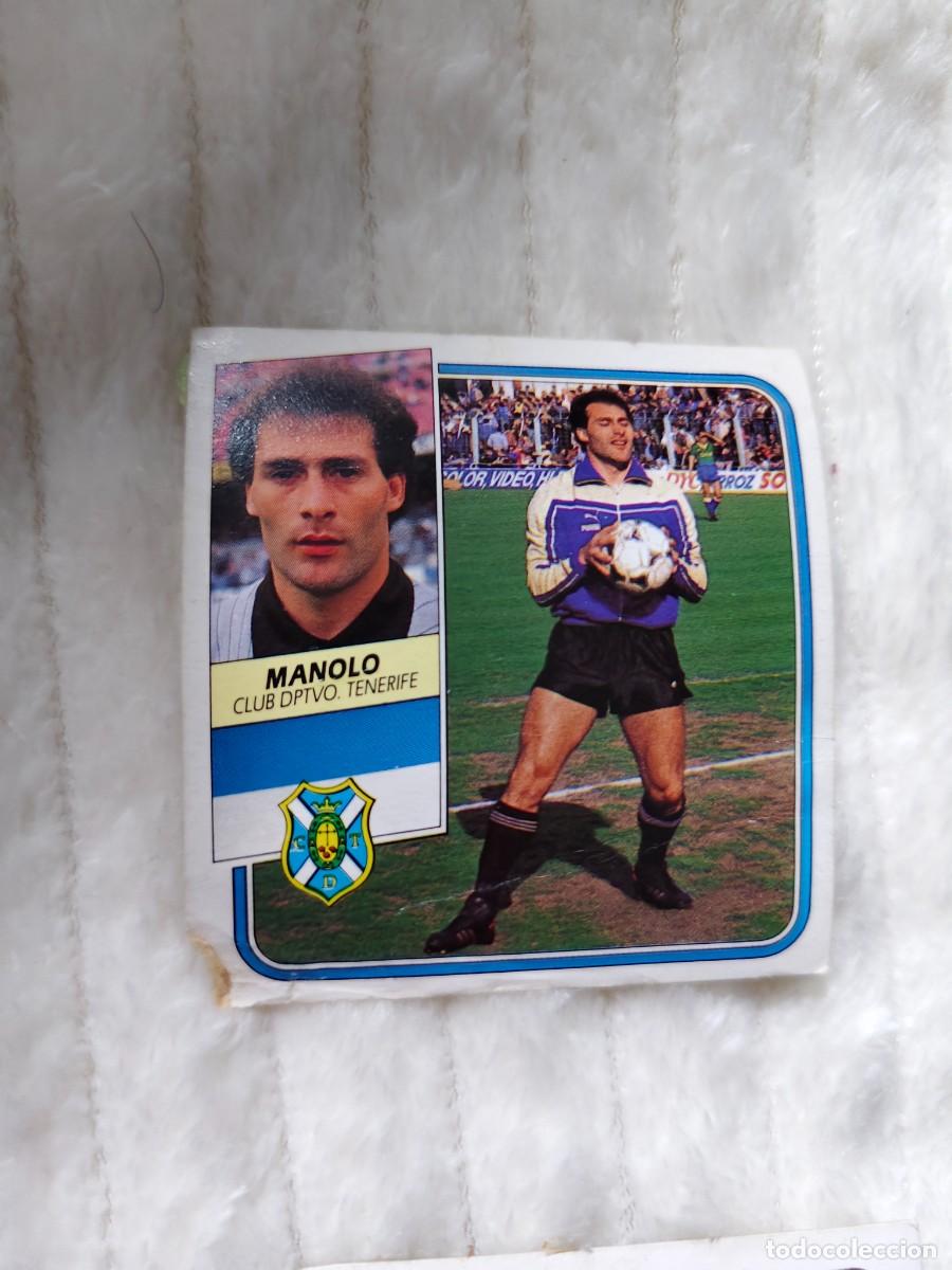 Fu&szlig;ball-Sticker: EDICIONES ESTE 89 90 MANOLO (COLOCA) C.D. TENERIFE 1989 1990 DESPEGADO RECUPERADO ALBUM AAQ